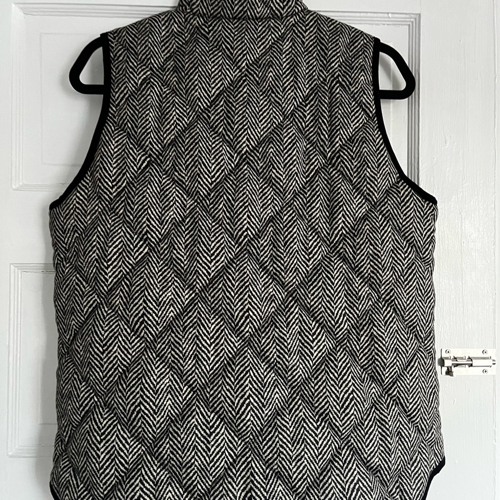 J. Crew Black and White Chevron Vest - Picture 3 of 4